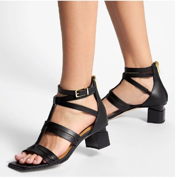 NEW Franco Sarto Women's Korie Strappy Gladiator Heeled Sandal Black Size 10M - Picture 1 of 9